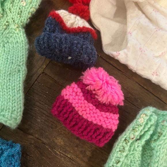 Vintage Lot of 23 Handmade Doll Barbie Clothes Ken Knit Crochet Colorful - Picture 6 of 7